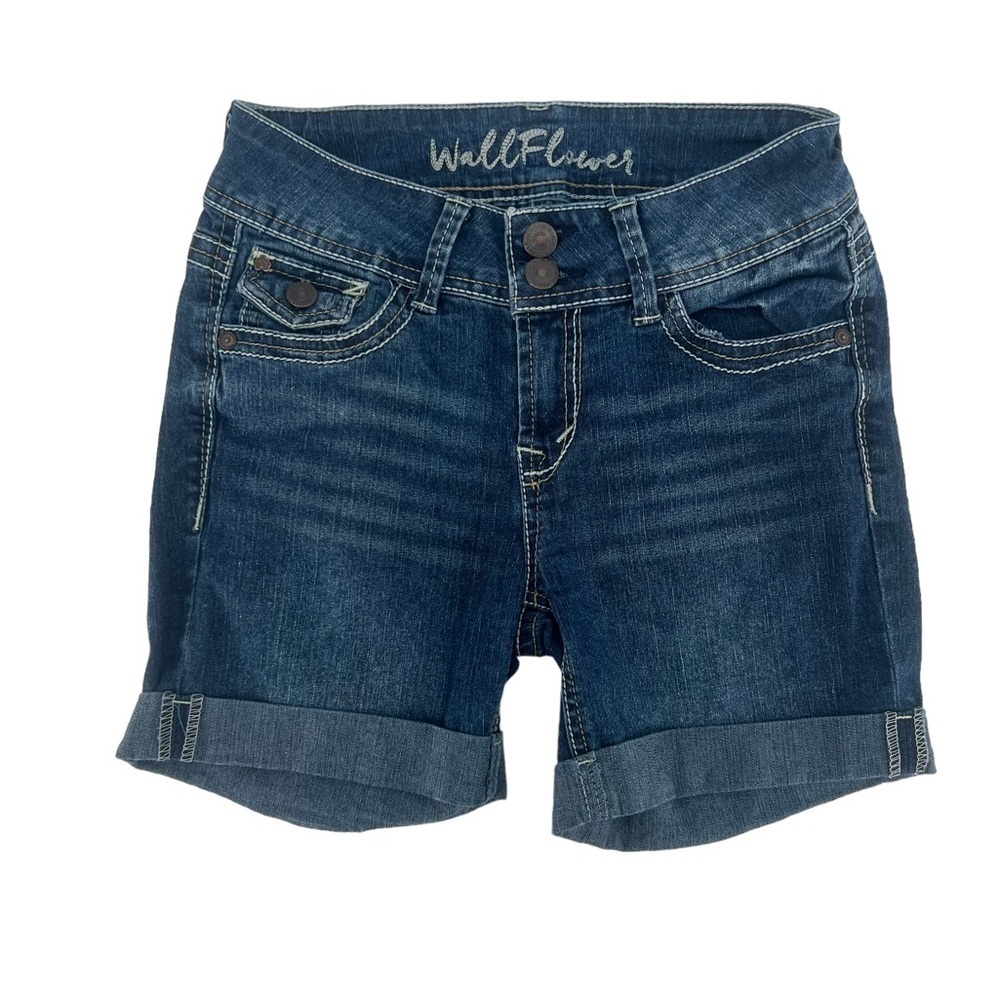 Wallflower Cuffed Hem Jean Shorts Size 3 Women's